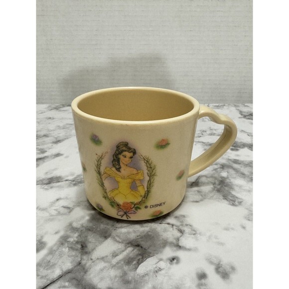 Selandia Disney Beauty And The Beast Heart Shaped Handle 4oz Melamine Mug - Picture 3 of 9